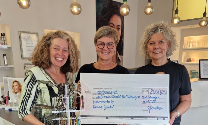 Spende 2000,00 Euro / Frisörsalon Haarexperten by Karina Gunkel aus Bad Salzungen 